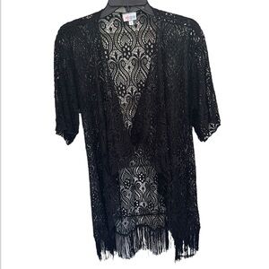 LulaRoe Black Lace Shawl/ Bathing Suit Cover Up
